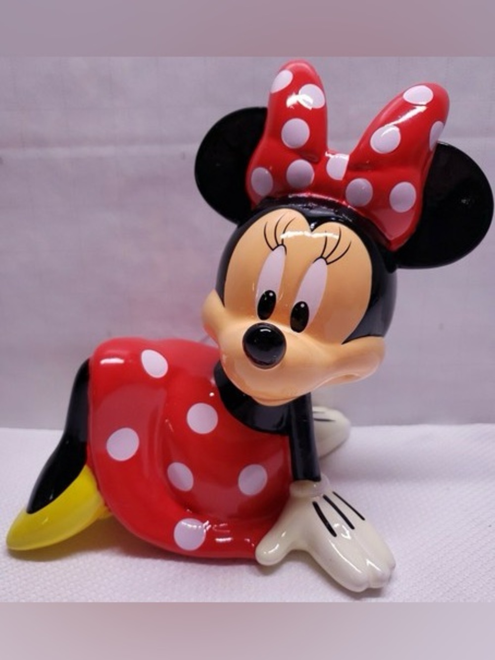 Disney Minnie Mouse Ceramic Coin Bank Retro & RARE - NEW in box Collectible